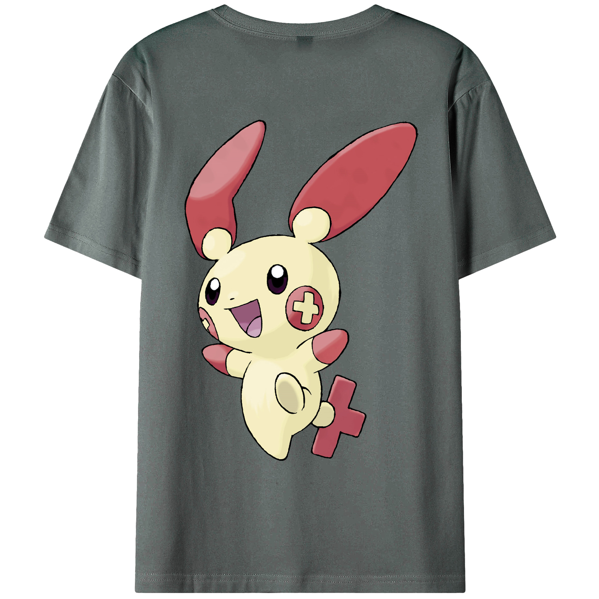 （画像用） ポケットモンスター Pokémon 綿100％ メンズ半袖Tシャツ（バックプリント） 通気性